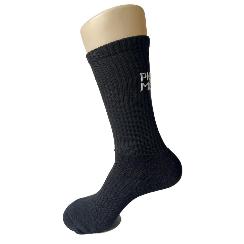 Phillips-Moore Black Tennis Socks