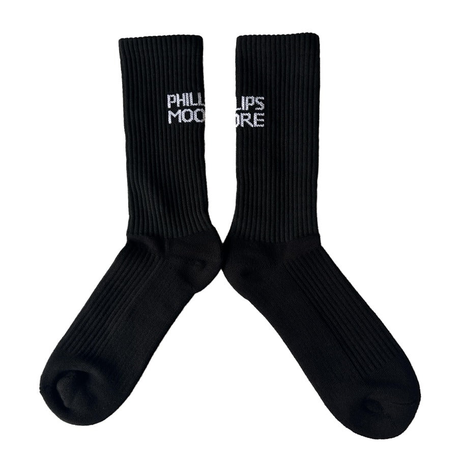 Phillips-Moore Black Tennis Socks