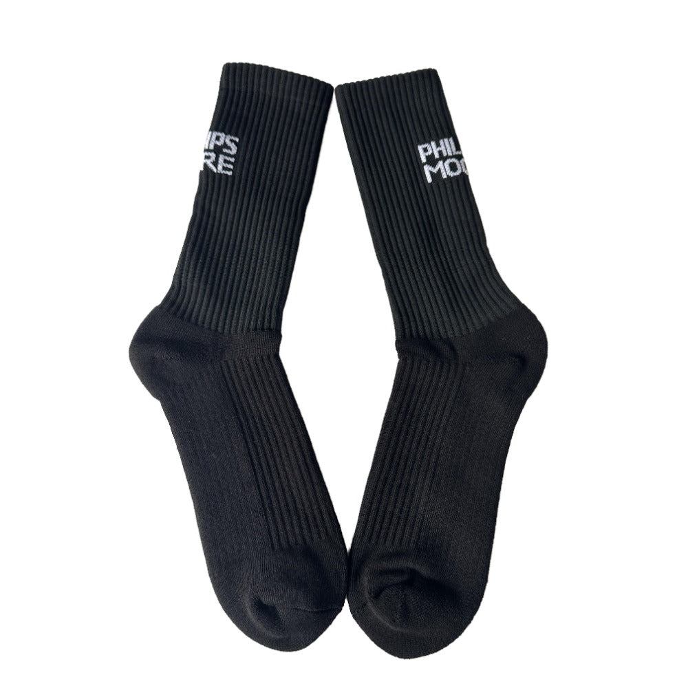 Phillips-Moore Black Tennis Socks