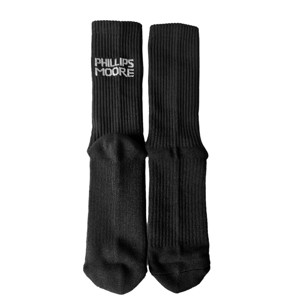 Phillips-Moore Black Tennis Socks
