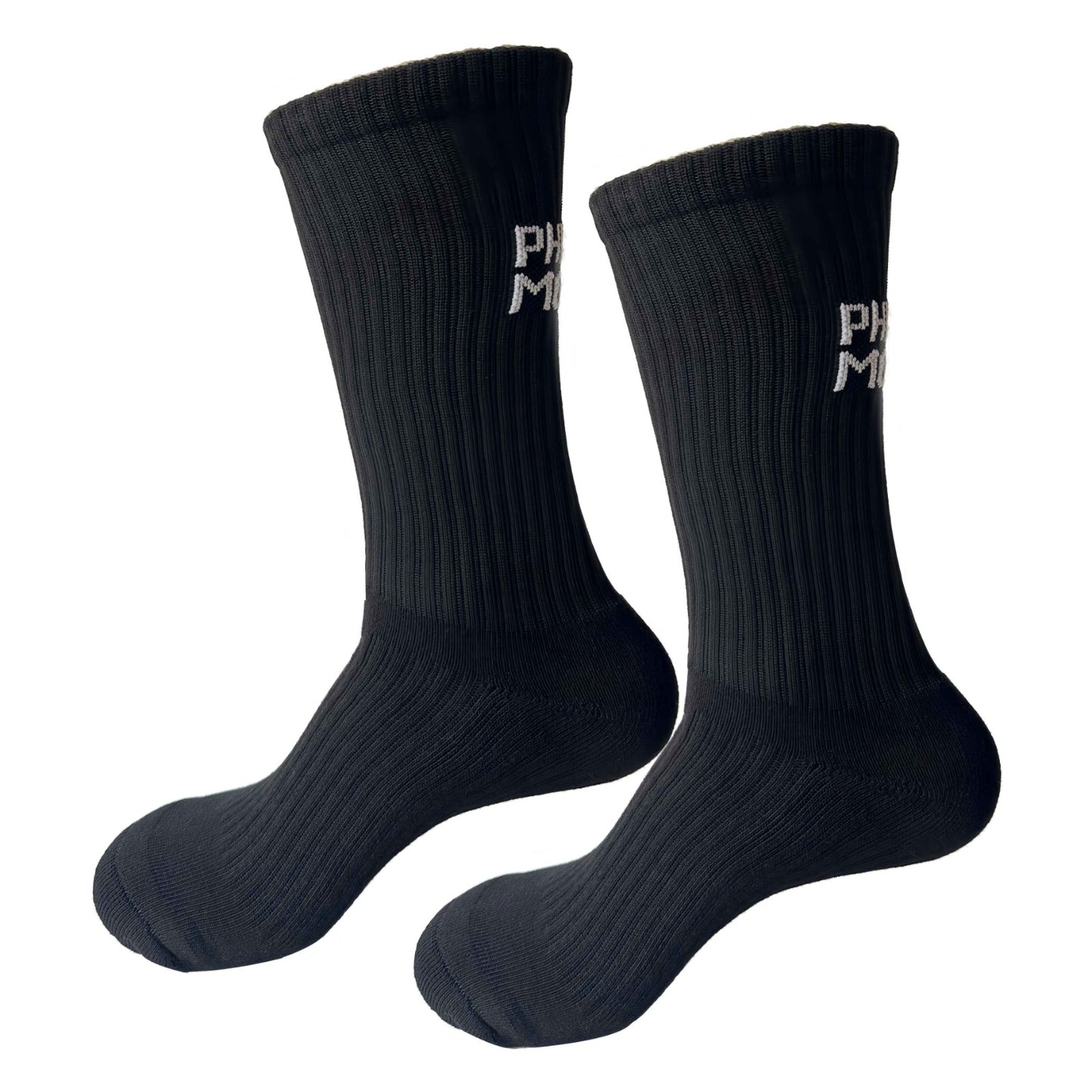 Phillips-Moore Black Tennis Socks