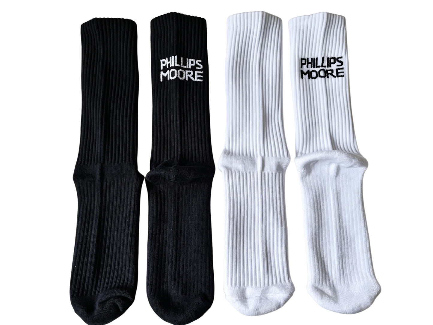 Phillips-Moore Black Tennis Socks