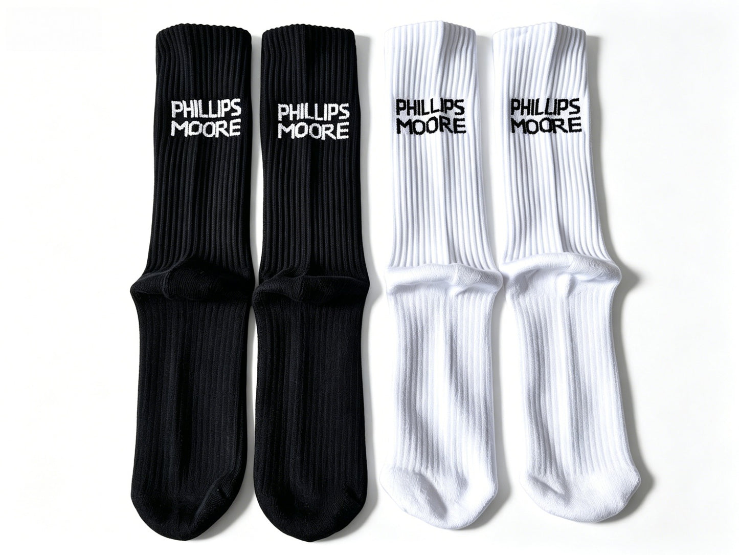 Phillips-Moore Black Tennis Socks