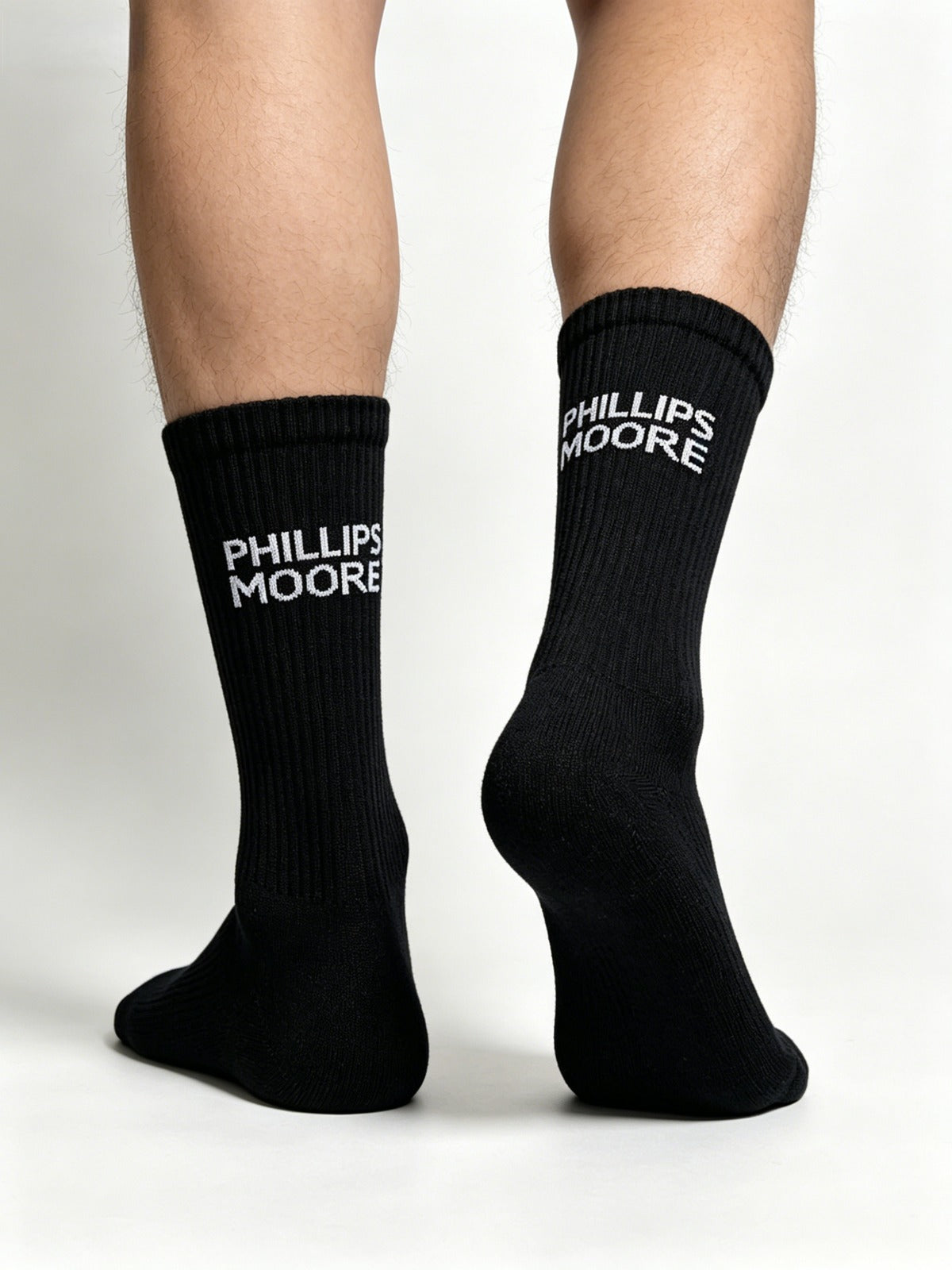 Phillips-Moore Black Tennis Socks