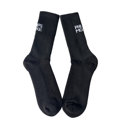 Phillips-Moore Black Tennis Socks