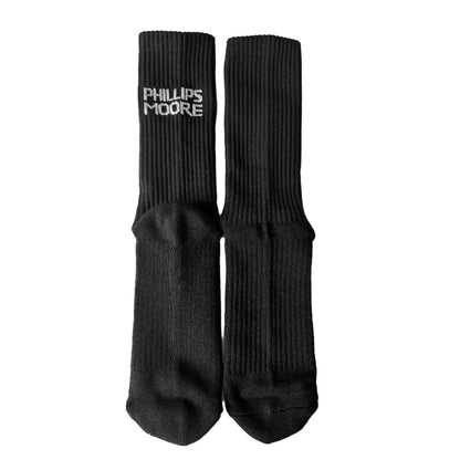 Phillips-Moore Black Tennis Socks